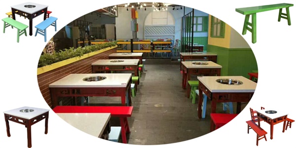 小郡肝火鍋店桌椅